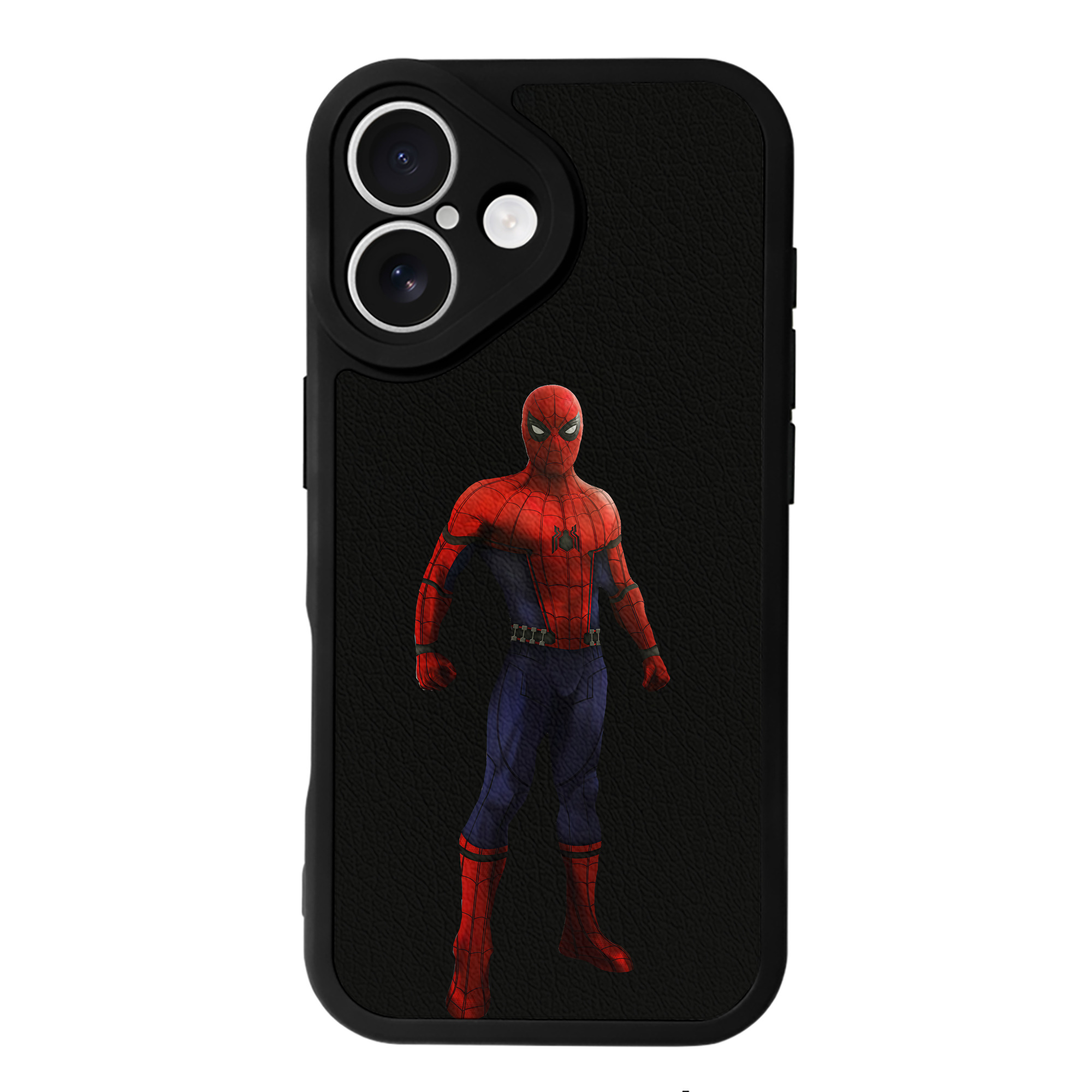 Spider Man スパイダーマン 【iPhone 16シリーズ対応】シリコンスマホケース（レザー調） 材質：シリコン